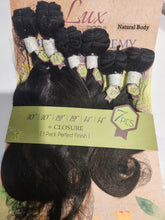 Load image into Gallery viewer, Remy Hair Package - &#39;1 Pack Perfect Finish with Closure&#39; - 7 Pieces (3 sizes)
